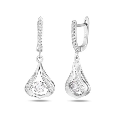 Серьги, куб.циркон., BY-3274