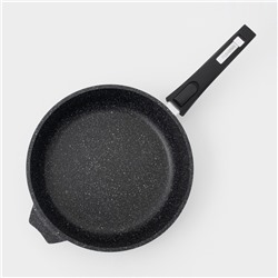 Сковорода Мечта «Гранит Black» Induction Pro, d=26 см, съёмная ручка, антипригарное покрытие, индукция, литой алюминий, чёрный