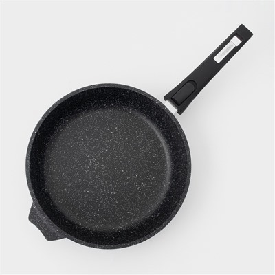 Сковорода Мечта «Гранит Black» Induction Pro, d=26 см, съёмная ручка, антипригарное покрытие, индукция, литой алюминий, чёрный