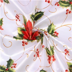 Скатерть новогодняя Доляна «В преддверии Рождества» 145×300 см, 100% п/э