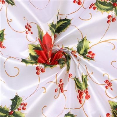 Скатерть новогодняя Доляна «В преддверии Рождества» 145×300 см, 100% п/э