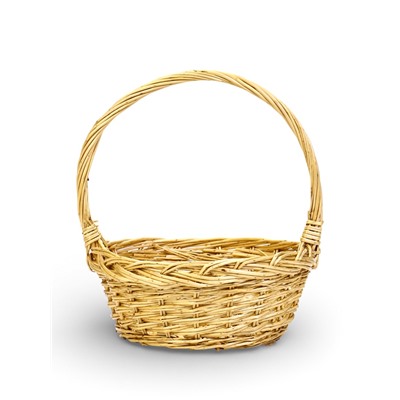 Корзина плетёная для хранения Fibre, с ручкой, бежевая, набор 3 шт.