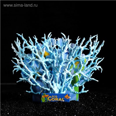Коралл пластиковый большой 24.5×4×19 см, голубой