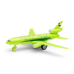 Машина металл свет-звук Авиалайнер 19,5см, кор.