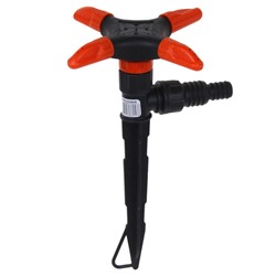 Распылитель 4−лепестковый, штуцер под шланги 1/2" (12 мм) − 3/4" (19 мм), пика, пластик, «Жук»