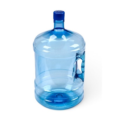 Бутыль для кулера, 18.9 л, ПЭТ, многооборотная, с ручкой, 2 пробки