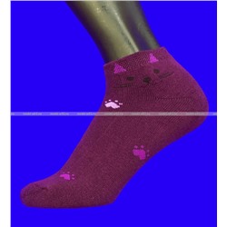 OSKO термоноски женские внутри махра Кошка укороченные арт. 1804 (1802)