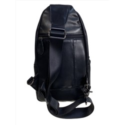 Сумка мужская через плечо из натуральной кожи, цвет черный