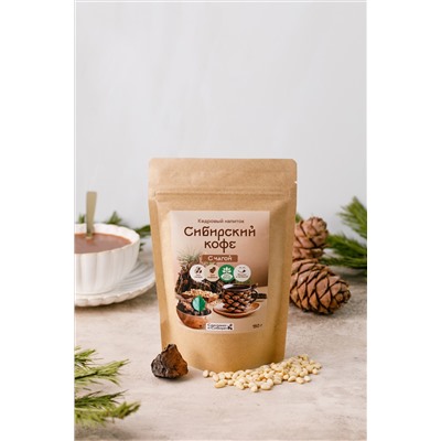 Напиток кедровый Сибирский кофе с ЧАГОЙ / 150 г / дой-пак / Сам бы ел