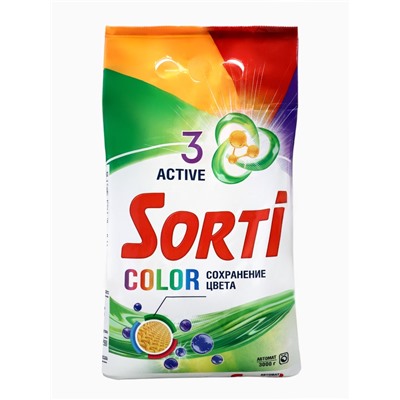 Порошок стиральный Sorti "Автомат Color",  3000 г