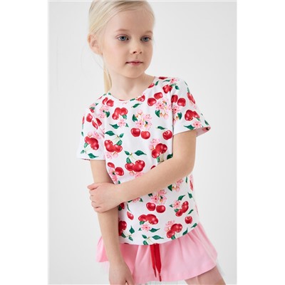 Фуфайка трикотажная для девочек (футболка), 2 шт в комплекте PLAYTODAY, 1242814