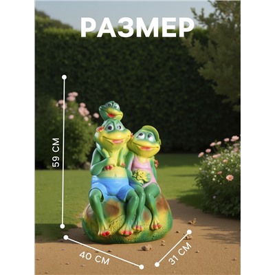 Садовая фигура из гипса «Семья лягушек», 59×31×40 см