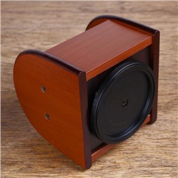 Органайзер 4 секции, на вращающейся подставке, под бук, 12×12×12 см