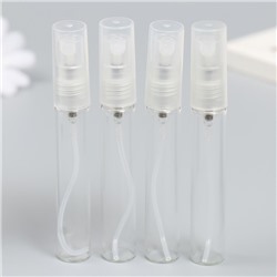 Спрей-флакон с пульверизатором «Прозрачный», 8 мл, набор 4 шт., 1.2×1.2×9 см