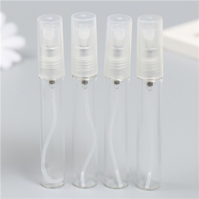 Спрей-флакон с пульверизатором «Прозрачный», 8 мл, набор 4 шт., 1.2×1.2×9 см