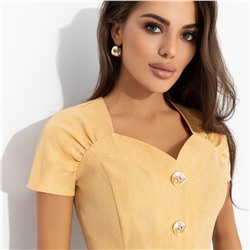 Костюм с юбкой приталенного силуэта, Любовь вне правил (2 в 1, желтый)