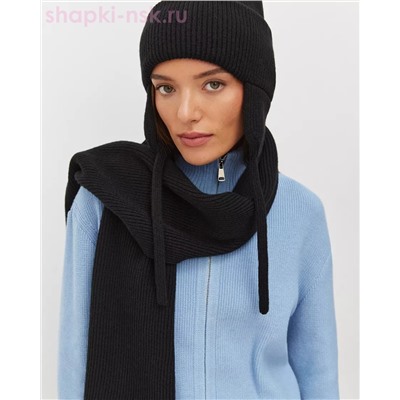 018 KWH Комплект женский (ушанка+шарф) (56-58)