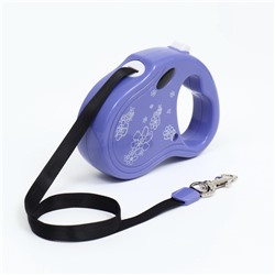 Рулетка «Цветы», 3 м, до 10 кг, фиолетовая