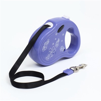 Рулетка «Цветы», 3 м, до 10 кг, фиолетовая