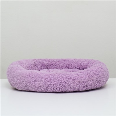 Лежанка для животных «Уют», 50×42×11 с, мягкий мех, фиолетовая