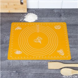 Силиконовый коврик 40х30 см / TR-17-N /уп 200/ оранжевый 0,090