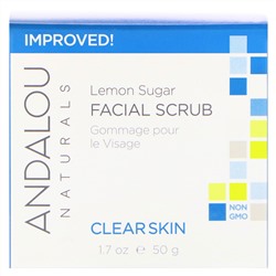 Andalou Naturals, Скраб для лица, лимон и сахар, очищение, 50 г (1,7 унции)