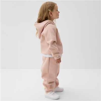 Толстовка (худи) детская MINAKU: Exclusive print, пудровая, Oversize, рост 104 см