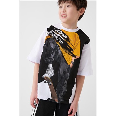 Фуфайка трикотажная для мальчиков (футболка) PLAYTODAY, 1240288