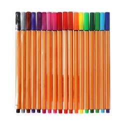 Набор капиллярных ручек, Calligrata «Полоски», линия 0.4 мм, 18 цветов