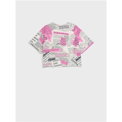 Фуфайка трикотажная для девочек (футболка)