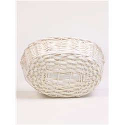 Корзина плетёная для хранения, ива, овальная, белая, набор 4 шт.