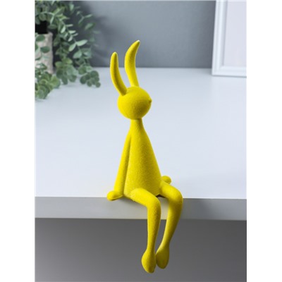 Фигурка настольная «Зайчик», жёлтый, на полку, 9×10×28 см