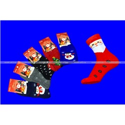 Термоноски женские внутри махра Новогодние арт. 3501