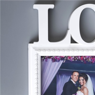 Фоторамка - коллаж на 3 фото «Любовь», (пластиковый экран)