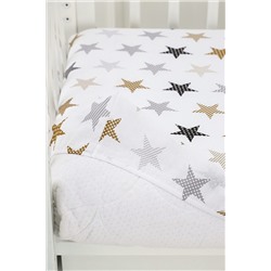 КПБ с простыней на резинке арт. КПБ-ПР/пэчворг-кофе НАТАЛИ, 878540