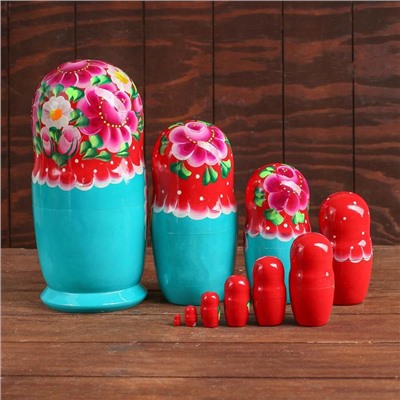 Матрёшка 10 в 1, расписная большая, МИКС