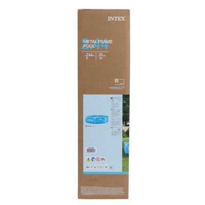 Бассейн каркасный INTEX Metal Frame, 244×51 см, 28205NP