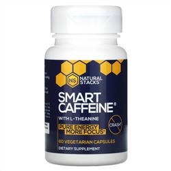 Natural Stacks, Smart Caffeine With L-Theanine, 60 Vegetarian Capsules