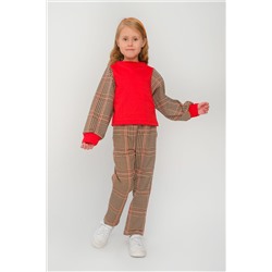Костюм с брюками Скарлетт красный\кофе НАТАЛИ, 874517