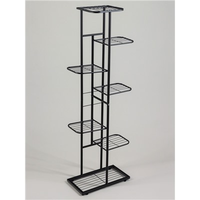 Подставка для цветов Greengo, 7 полок, 43×22×126 см, напольная, металл, чёрная