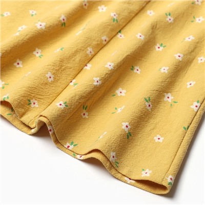 Платье детское с воланами KAFTAN, размер 32 (110-116 см), жёлтое