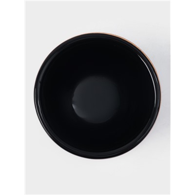 Ёршик для унитаза с подставкой «Лили», 9.5×9.5×37 см, цвет чёрный