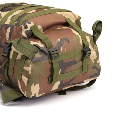 Рюкзак тактический туристический Storm tactic, 40 л, с карманами, расцветка мультикам, зелёный/коричневый