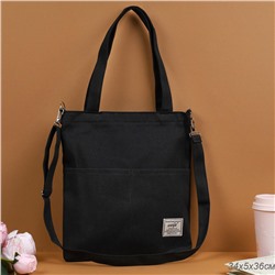 Сумка дамская шоппер 34х5х36 черный / MIR - 04 /уп 30/