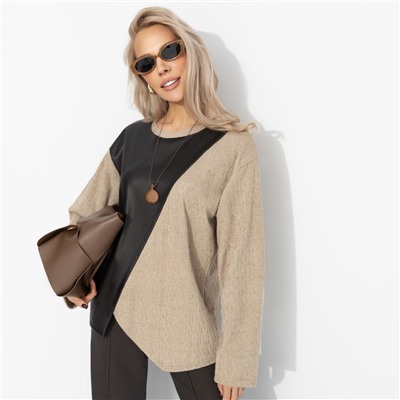 Лонгслив с асимметричным низом, Сердце к сердцу