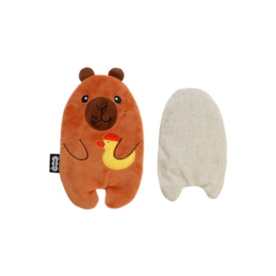Мягкая игрушка - грелка «Капибара с уточкой», с вишнёвыми косточками, 18 см
