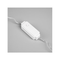 Гирлянда «Нить» 5 м роса с насадками «Шарики», IP20, нить серебристая, 50 LED, 8 режимов, свечение мульти, 220 В