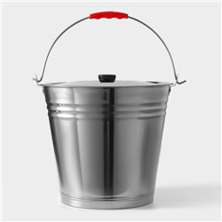 УЦЕНКА Ведро из нержавеющей стали, 12 л, d=32 см, AISI 201
