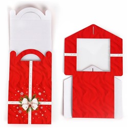 Коробка кондитерская с окном, сундук, «С Новым годом!», 20×20×20 см,