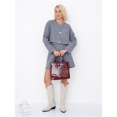 Сумка женская кожаная 5768P claret Polina&Eiterou